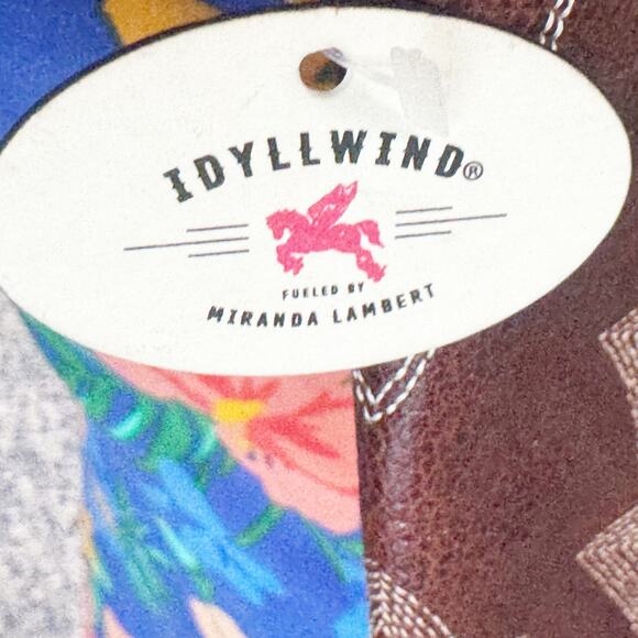 IDYLLWIND Outlaw Whiskey Leather Western Boot Broad Square Toe Women’s 9B NWT - Picture 11 of 14